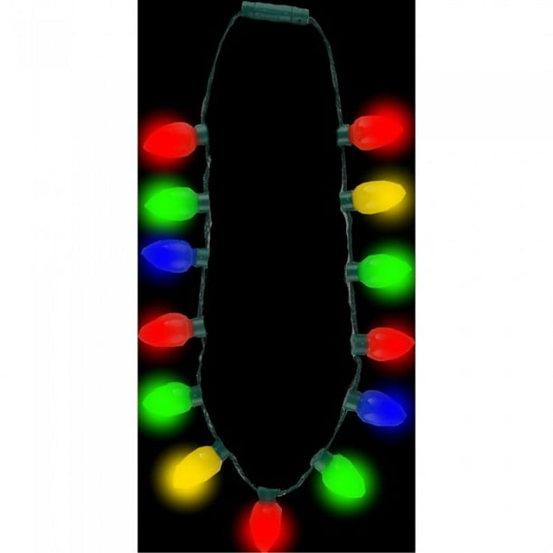 Christmas Retro Large C7 Bulb Necklace Light Up Flashing 9 LED Lights Xmas Decor